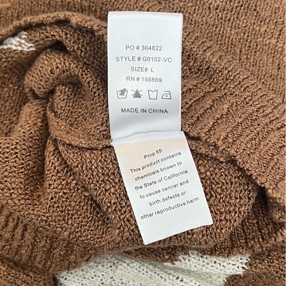 Promesa Pant and Top Set with Stars Brown Mocha Color Wide Leg Size Large - Picture 16 of 16